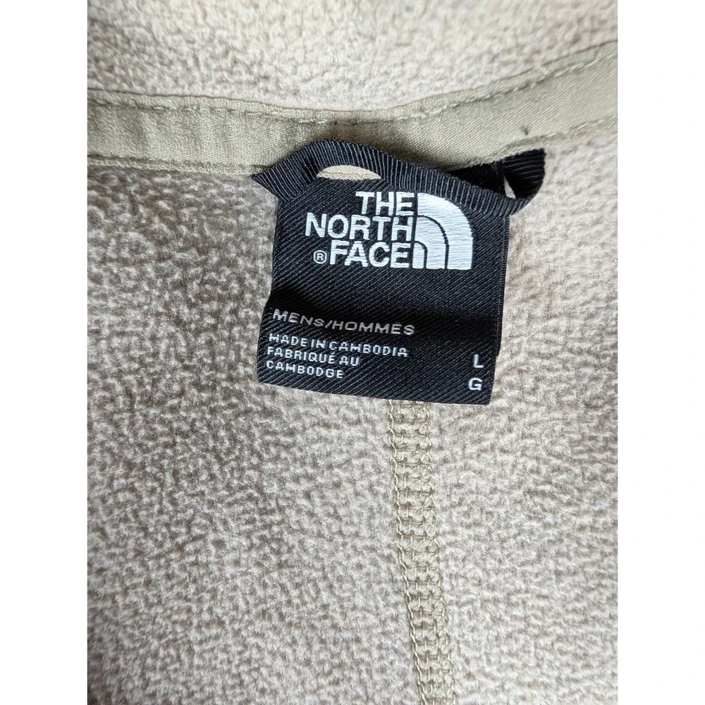 The North Face TKA 100 Fleece Quarter Zip‎ Pullover Tan Beige Mens L